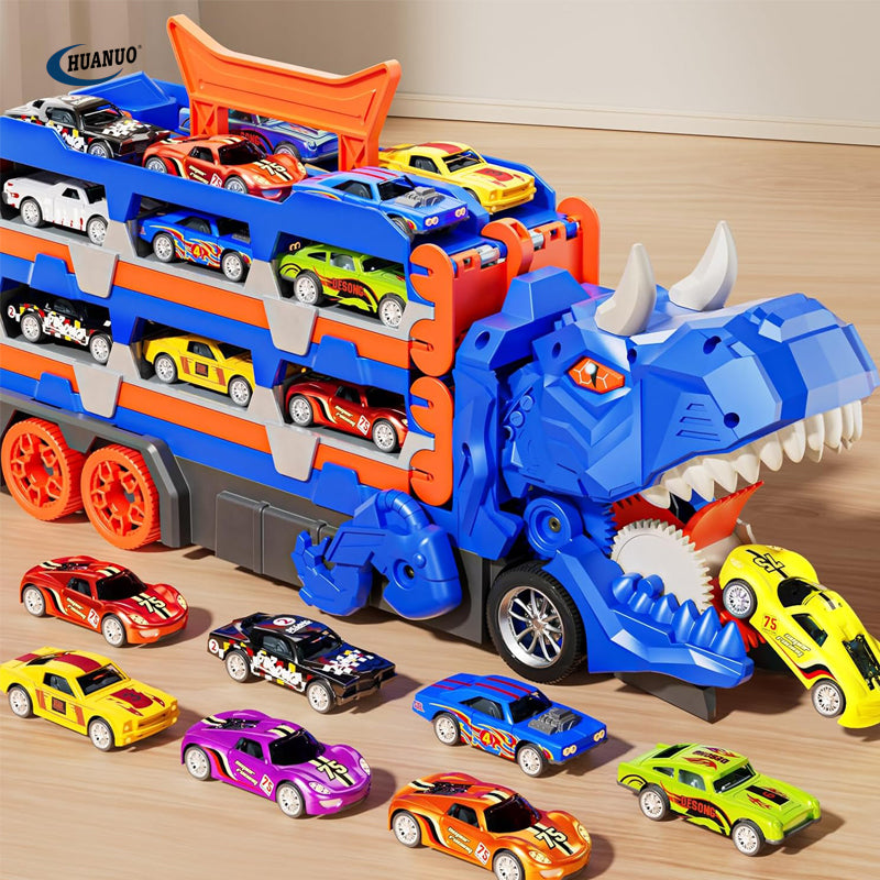 Dinosaur game with 12 cars
