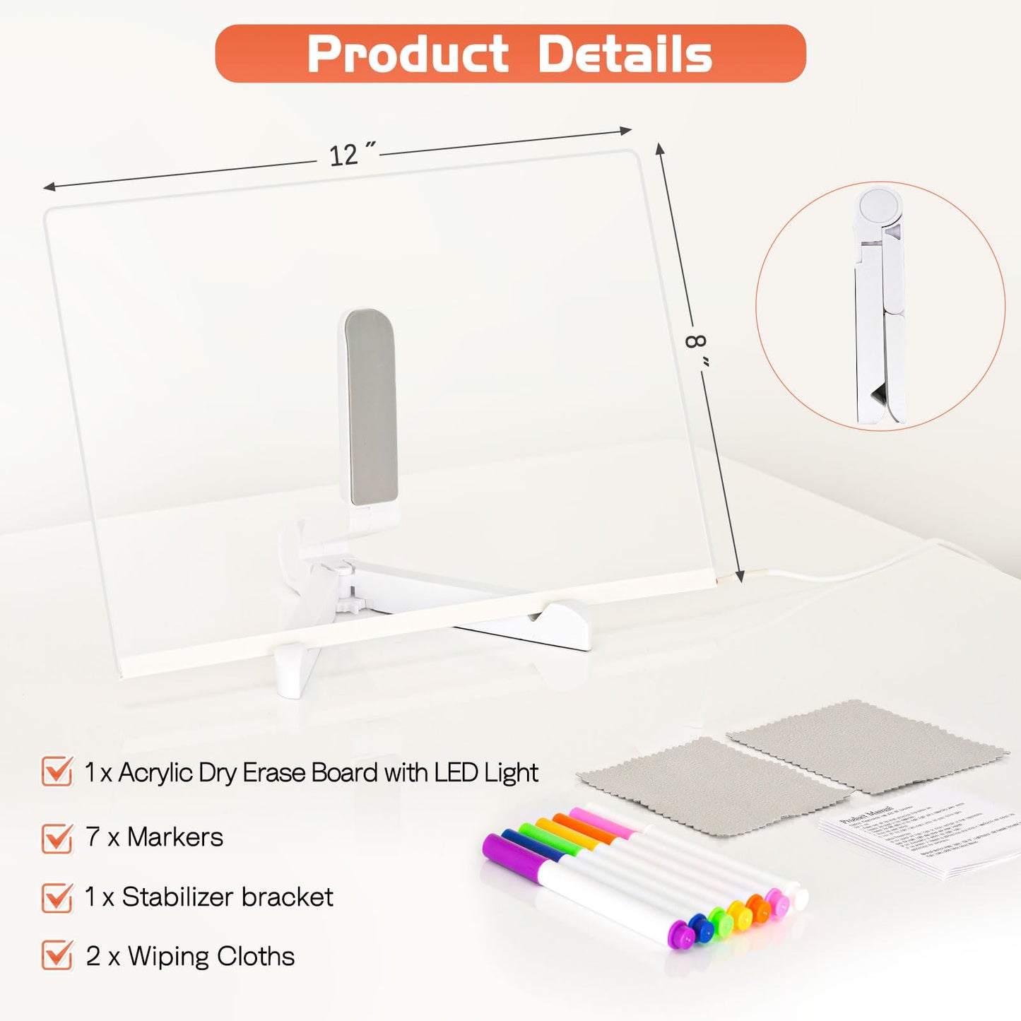 Acrylic LED board (30*20 cm)
