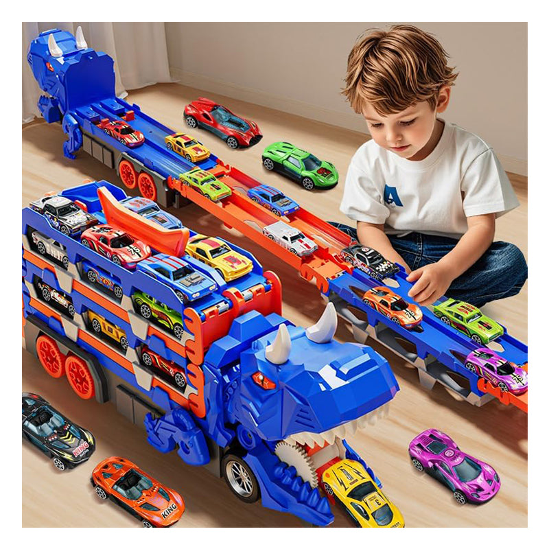 Dinosaur game with 12 cars