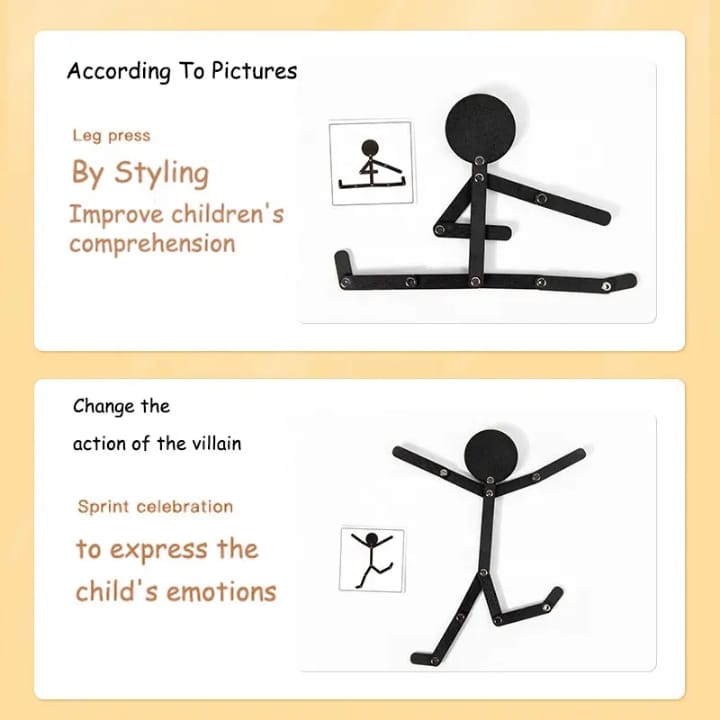 Action Cards with wooden man