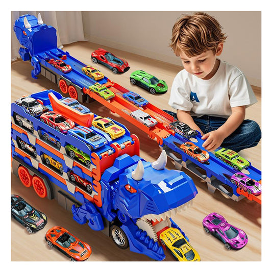 Dinosaur game with 12 cars