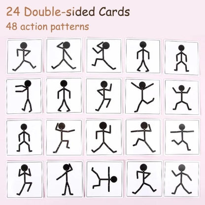 Action Cards with wooden man