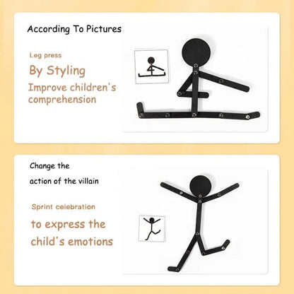 Action Cards with wooden man